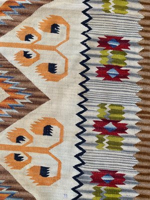 Mid-Century Scandinavian Flat Woven Kilim Rug-YMM-1131891