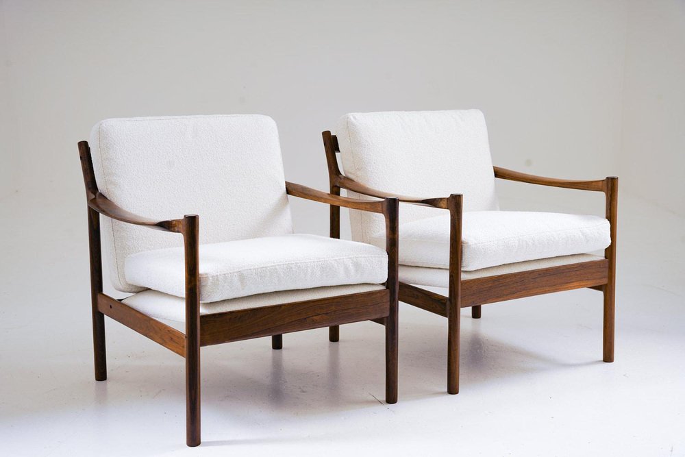 Mid-Century Scandinavian Lounge Chairs attributed to Torbjørn Afdal, 1960s, Set of 2