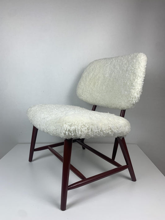 Mid-Century Scandinavian Model Teve Lounge or Easy Chair attributed to Alf Svensson, 1950s