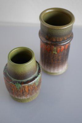 Mid-Century Scandinavian Modern Art Pottery Vases in Art Ceramic from Tilgmans, Sweden, Set of 2-JIE-2024665