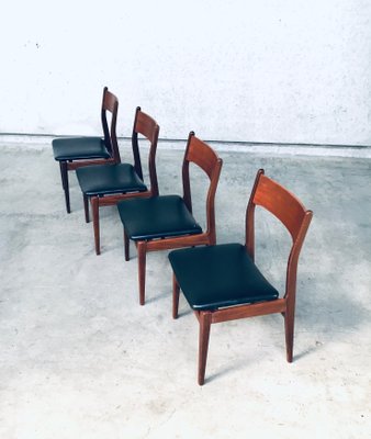 Mid-Century Scandinavian Modern Teak Dining Chairs, Set of 4-RQV-1078217