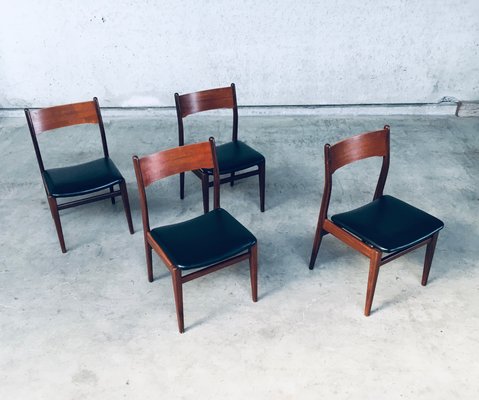 Mid-Century Scandinavian Modern Teak Dining Chairs, Set of 4-RQV-1078217