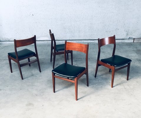 Mid-Century Scandinavian Modern Teak Dining Chairs, Set of 4-RQV-1078217