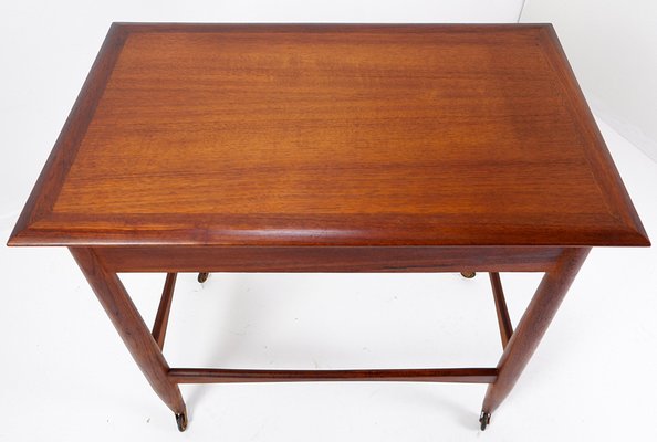 Mid-Century Scandinavian Modern Teak Sewing Basket End Table by Johannes Andersen-NYF-2018954