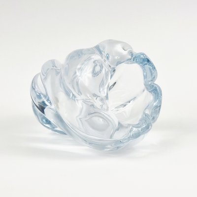 Mid-Century Scandinavian Modern Twisted Ice Blue Glass Vase by Edvin Öhrström for Orrefors, Sweden, 1960s-BMM-1812547