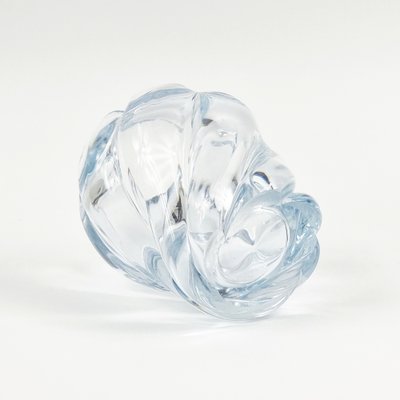 Mid-Century Scandinavian Modern Twisted Ice Blue Glass Vase by Edvin Öhrström for Orrefors, Sweden, 1960s-BMM-1812547