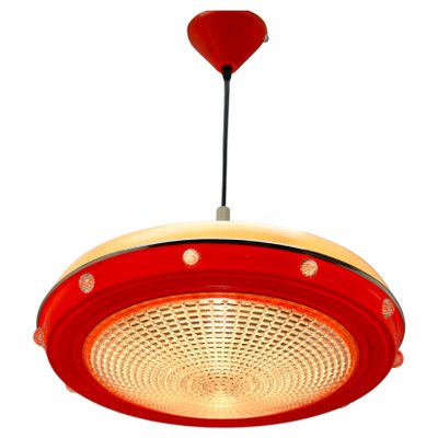 Mid-Century Scandinavian Pendant Light with Acrylic Optical Shade-MJY-1155509