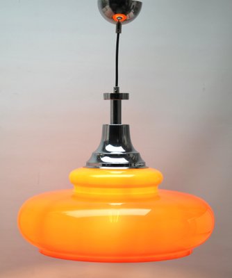 Mid-Century Scandinavian Pendant Light with Acrylic Optical Shade-MJY-1150398