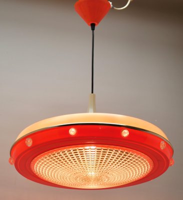 Mid-Century Scandinavian Pendant Light with Acrylic Optical Shade-MJY-1155509