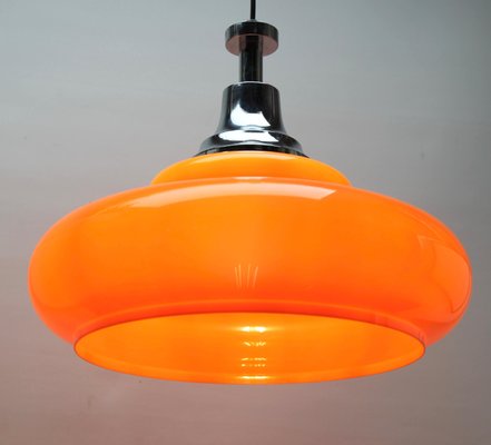 Mid-Century Scandinavian Pendant Light with Acrylic Optical Shade-MJY-1150398