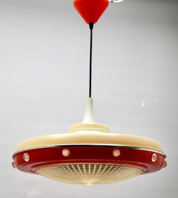 Mid-Century Scandinavian Pendant Light with Acrylic Optical Shade-MJY-1155509