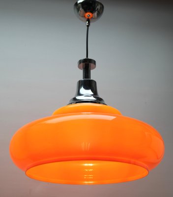 Mid-Century Scandinavian Pendant Light with Acrylic Optical Shade-MJY-1150398