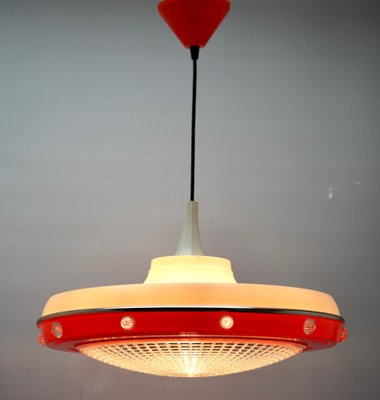 Mid-Century Scandinavian Pendant Light with Acrylic Optical Shade-MJY-1155509