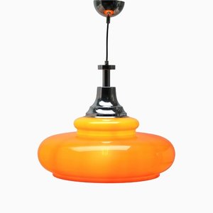 Mid-Century Scandinavian Pendant Light with Acrylic Optical Shade-MJY-1150398