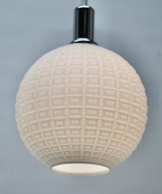 Mid-Century Scandinavian Pendant Light with Optical Opaline Shade-MJY-1150351