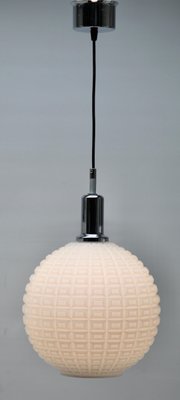 Mid-Century Scandinavian Pendant Light with Optical Opaline Shade-MJY-1150351