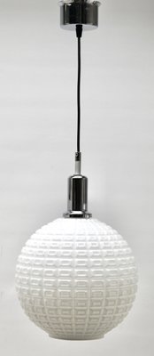 Mid-Century Scandinavian Pendant Light with Optical Opaline Shade-MJY-1150351