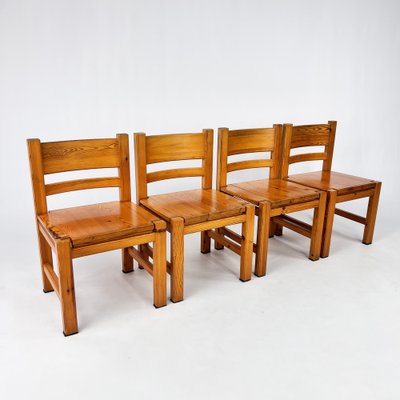 Mid-Century Scandinavian Pine Dining Chairs, 1960s, Set of 4-RMX-1723266