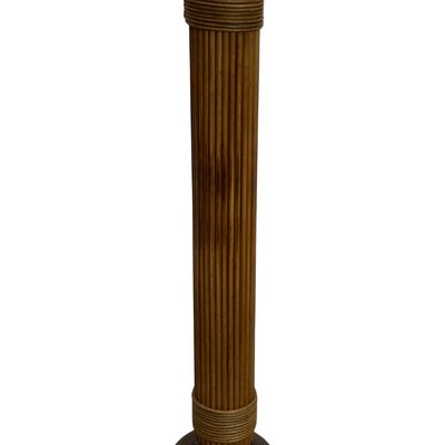 Mid-Century Scandinavian Rattan Wicker Mushroom Floor Lamp, 1960s-BHG-1365944