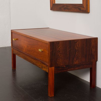 Mid-Century Scandinavian Rosewood Console with Mirror, Denmark, 1960s, Set of 2-UE-1724898