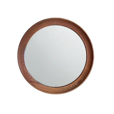 Mid-Century Scandinavian Round Mirror-NUX-1738627