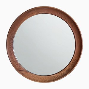 Mid-Century Scandinavian Round Mirror-NUX-1738627