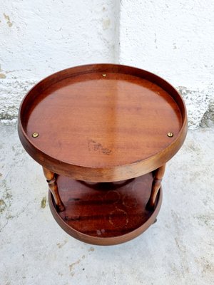 Mid-Century Scandinavian Round Teak Bar Cart, Italy, 1950s-PUG-988396