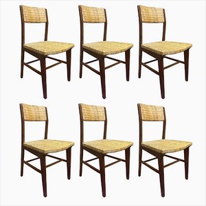 Mid-Century Scandinavian Style Chairs, Italy, 1960s, Set of 6-FOI-1739950