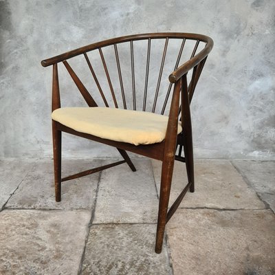 Mid-Century Scandinavian Sunfeather Chair attributed to Sonna Rosen, 1950s-TDA-1376417