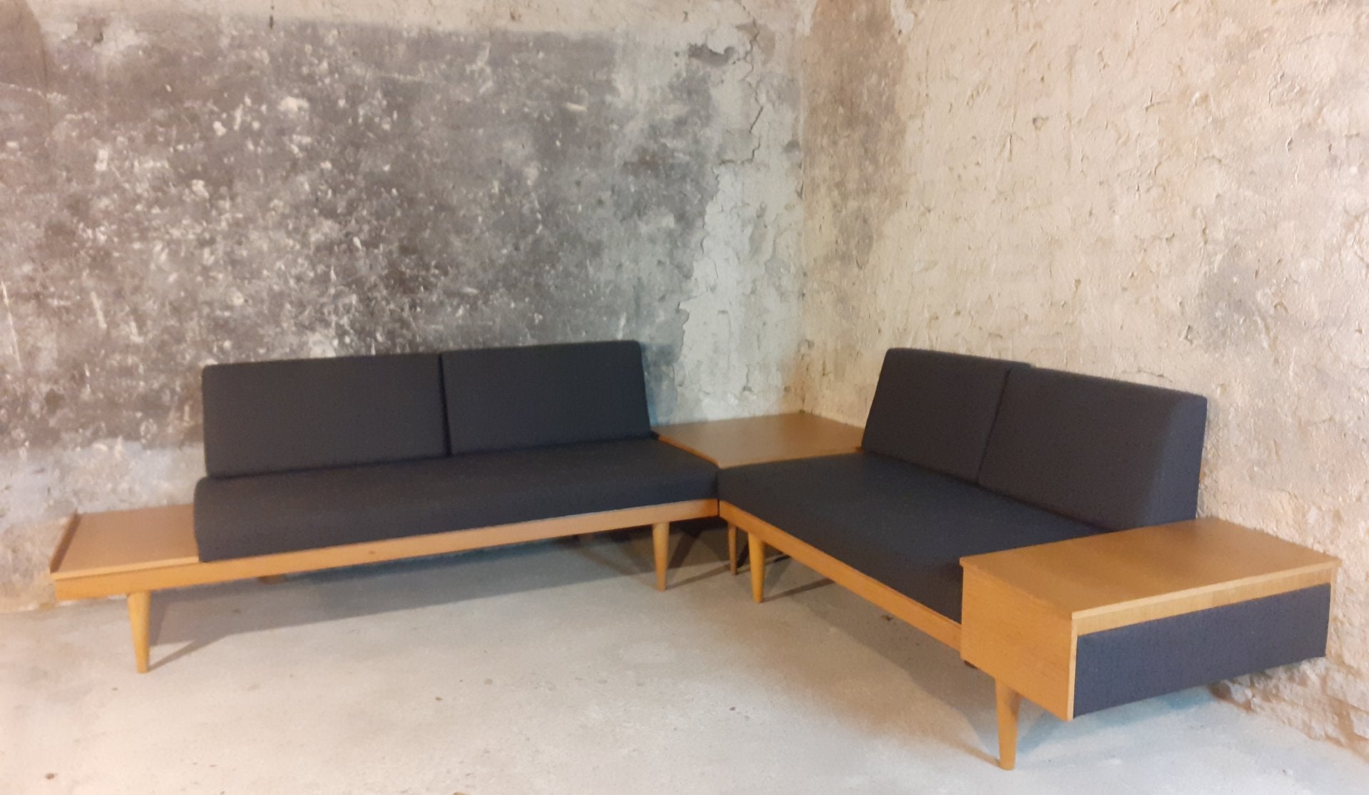 Mid-Century Scandinavian Svanette Living Room Set in Blond Oak by Ingmar Relling for Ekornes, 1960s, Set of 3