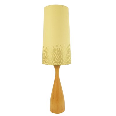 Mid-Century Scandinavian Table Lamp with Stylized Yellow-Gold Shade-RY-795981