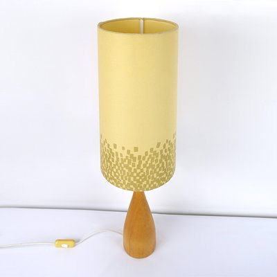 Mid-Century Scandinavian Table Lamp with Stylized Yellow-Gold Shade-RY-795981