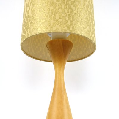 Mid-Century Scandinavian Table Lamp with Stylized Yellow-Gold Shade-RY-795981