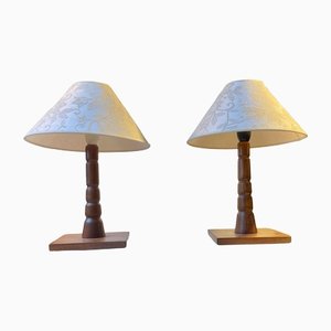 Mid-Century Scandinavian Table Lamps in Teak, 1960s, Set of 2-LCR-1182892