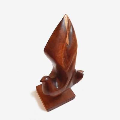 Mid-Century Scandinavian Teak Bird Sculpture-NUX-1362369