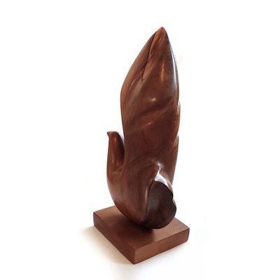 Mid-Century Scandinavian Teak Bird Sculpture-NUX-1362369