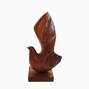 Mid-Century Scandinavian Teak Bird Sculpture-NUX-1362369