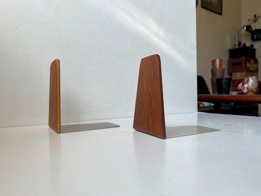 Mid-Century Scandinavian Teak Bookends, 1960s, Set of 2-LCR-1005402