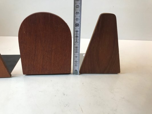 Mid-Century Scandinavian Teak Bookends, 1960s, Set of 3-LCR-976001