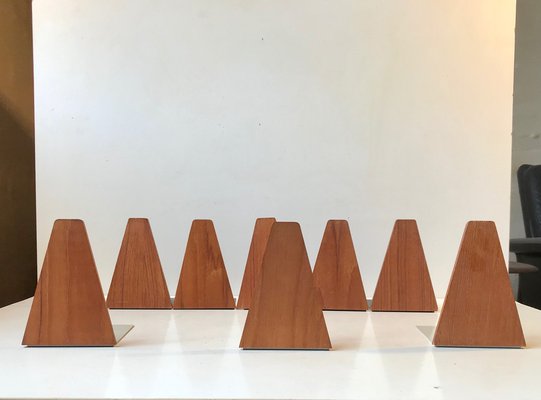 Mid-Century Scandinavian Teak Bookends from Esa, 1970s, Set of 9-LCR-974736