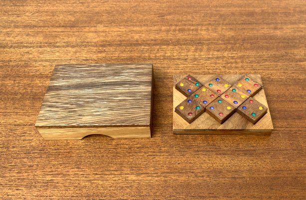 Mid-Century Scandinavian Teak Dice Game Toy Deco, 1960s-UAH-1365926