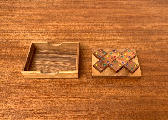 Mid-Century Scandinavian Teak Dice Game Toy Deco, 1960s-UAH-1365926