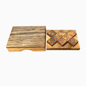 Mid-Century Scandinavian Teak Dice Game Toy Deco, 1960s-UAH-1365926