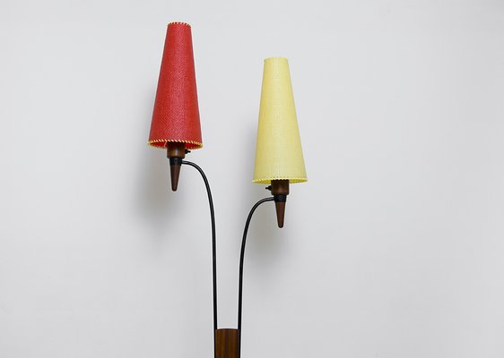 Mid-Century Scandinavian Teak Floor Lamp, 1950s-URD-1107685