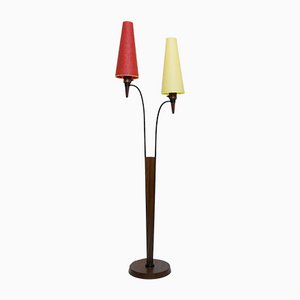 Mid-Century Scandinavian Teak Floor Lamp, 1950s-URD-1107685