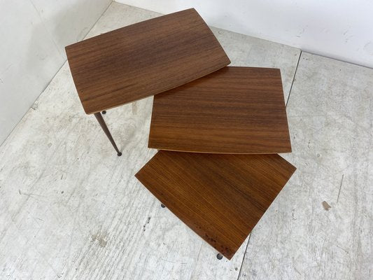 Mid-Century Scandinavian Teak Nesting Tables, Set of 3-DE-1071244