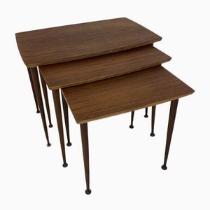 Mid-Century Scandinavian Teak Nesting Tables, Set of 3-DE-1071244