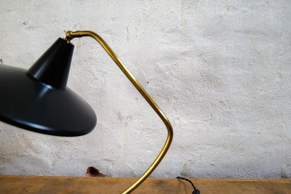 Mid-Century Scandinavian Tripod Brass Table Lamp, Sweden, 1950-UYK-1396131