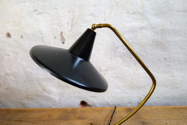 Mid-Century Scandinavian Tripod Brass Table Lamp, Sweden, 1950-UYK-1396131