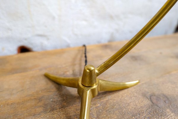 Mid-Century Scandinavian Tripod Brass Table Lamp, Sweden, 1950-UYK-1396131